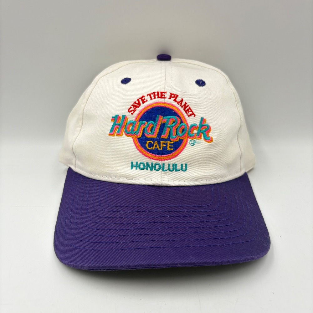 Hard Rock Cafe Snapback Hat Unisex OSFM Vintage Honolulu Save The Planet